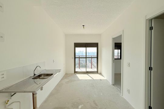 Cozinha de apartamento à venda com 1 quarto, 33m² em Brooklin, São Paulo