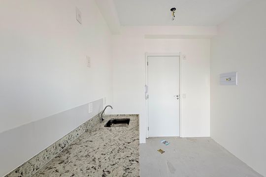 Cozinha de kitnet/studio à venda com 1 quarto, 28m² em Brooklin, São Paulo
