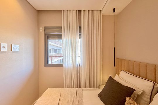 Quarto de apartamento à venda com 1 quarto, 33m² em Brooklin, São Paulo