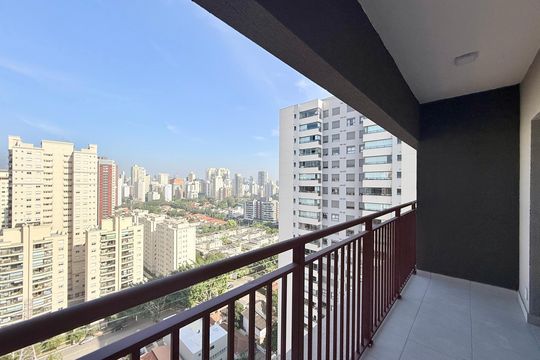 Sacada de apartamento à venda com 1 quarto, 33m² em Brooklin, São Paulo