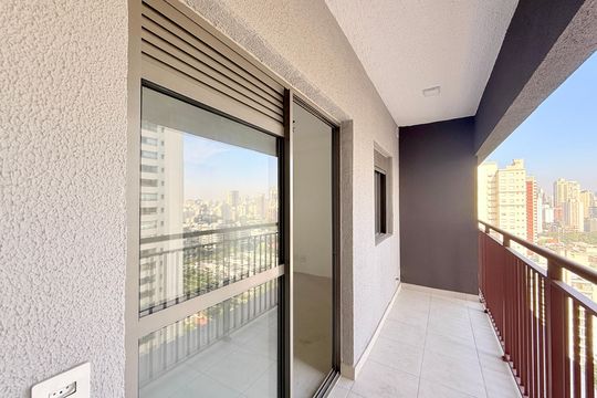 Sacada de kitnet/studio à venda com 1 quarto, 28m² em Brooklin, São Paulo
