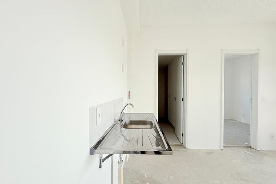 Cozinha de apartamento à venda com 1 quarto, 41m² em Brooklin, São Paulo