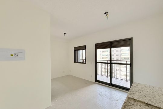 Cozinha de kitnet/studio à venda com 1 quarto, 28m² em Brooklin, São Paulo