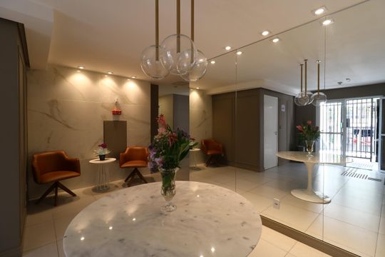 Área Comum - Hall de apartamento para alugar com 2 quartos, 47m² em Centro, Santo André