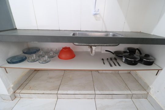 Cozinha de casa para alugar com 2 quartos, 52m² em Cazeca, Uberlândia