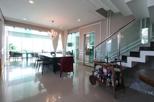 Sala de Jantar de casa de condomínio para alugar com 3 quartos, 350m² em Nova Uberlândia, Uberlândia