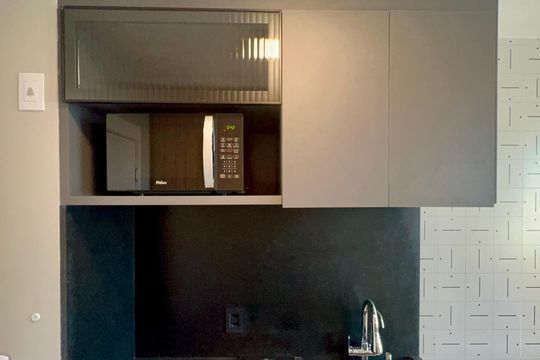 Cozinha de kitnet/studio para alugar com 1 quarto, 34m² em Pinheiros, São Paulo