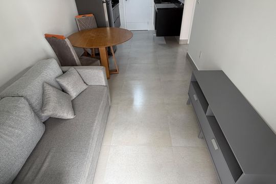 Sala de apartamento para alugar com 1 quarto, 38m² em Macuco, Santos