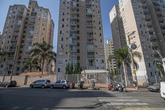 fachada de casa de condomínio à venda com 3 quartos, 59m² em Taboão, São Paulo