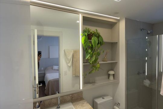 Banheiro de apartamento à venda com 3 quartos, 108m² em Jardim Caravelas, São Paulo