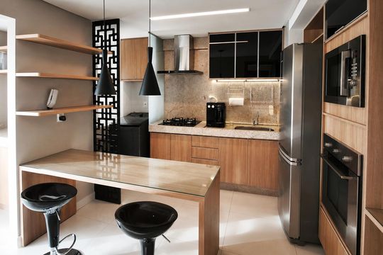 Cozinha de apartamento para alugar com 3 quartos, 96m² em Setor Coimbra, Goiânia