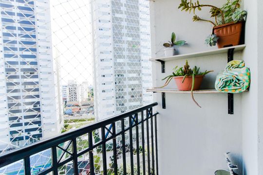 Varanda da Sala de apartamento para alugar com 2 quartos, 50m² em Vila Augusta, Guarulhos