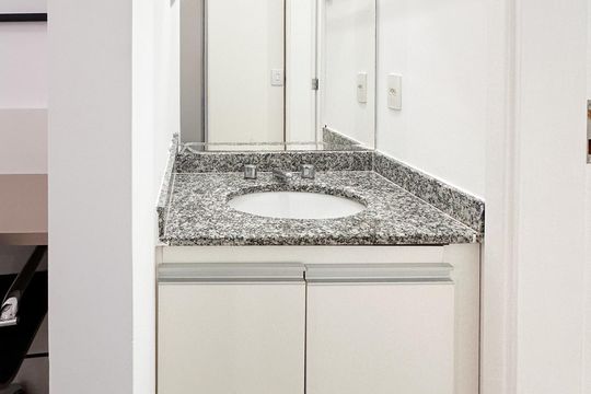 Banheiro Social de apartamento para alugar com 1 quarto, 42m² em Centro, São Bernardo do Campo