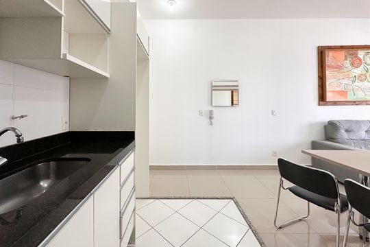 Cozinha de apartamento para alugar com 1 quarto, 42m² em Centro, São Bernardo do Campo