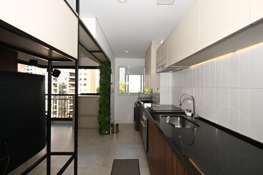 Cozinha de apartamento à venda com 2 quartos, 58m² em Morumbi, São Paulo