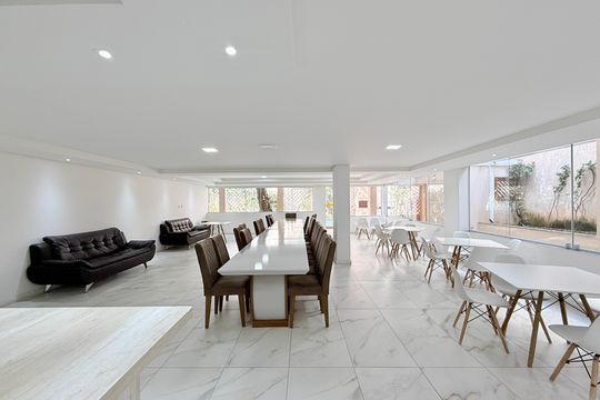 Salão de Festas  de apartamento à venda com 1 quarto, 47m² em Santo Amaro, São Paulo