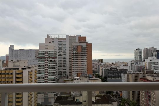 Varanda da Sala de apartamento para alugar com 2 quartos, 87m² em Gonzaga, Santos