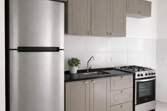 Cozinha de apartamento à venda com 2 quartos, 42m² em Parque Pan Americano, São Paulo