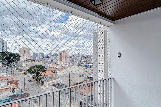 Varanda de apartamento à venda com 2 quartos, 63m² em Chácara Seis de Outubro, São Paulo