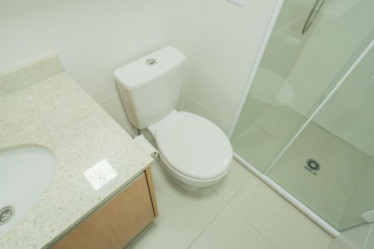 Banheiro de kitnet/studio à venda com 1 quarto, 27m² em Vila Clementino, São Paulo