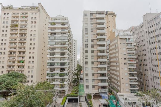 Vista da Suíte de apartamento para alugar com 3 quartos, 130m² em Jardim Paulista, São Paulo