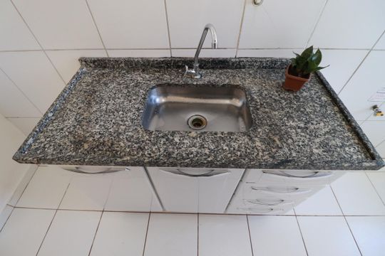 Cozinha  de apartamento para alugar com 2 quartos, 47m² em Jardim Paulistano, Ribeirão Preto