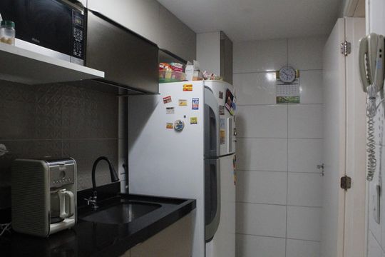 Cozinha de apartamento à venda com 3 quartos, 90m² em Taquara, Rio de Janeiro