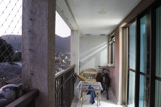 Varanda da Sala de apartamento à venda com 3 quartos, 90m² em Taquara, Rio de Janeiro