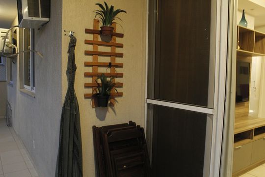 Varanda da Sala de apartamento para alugar com 2 quartos, 70m² em Barra Olímpica, Rio de Janeiro