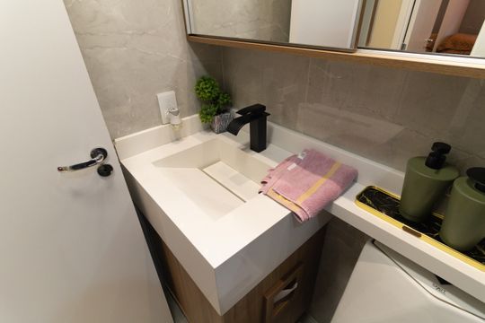 Banheiro  de apartamento para alugar com 2 quartos, 40m² em Vila Água Funda, São Paulo