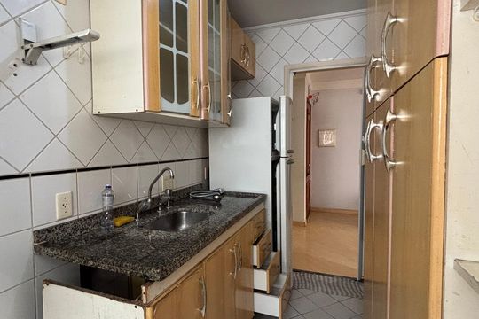 Cozinha de apartamento à venda com 1 quarto, 30m² em Vila Monte Alegre, São Paulo