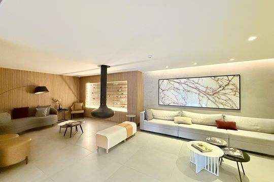 Hall Social Bloco  de apartamento à venda com 2 quartos, 84m² em Jardim das Acacias, São Paulo