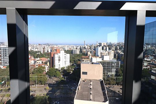 Área comum - Rooftop  de kitnet/studio para alugar com 1 quarto, 40m² em Auxiliadora, Porto Alegre