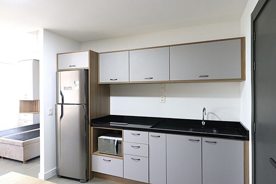 Cozinha de kitnet/studio para alugar com 1 quarto, 40m² em Auxiliadora, Porto Alegre