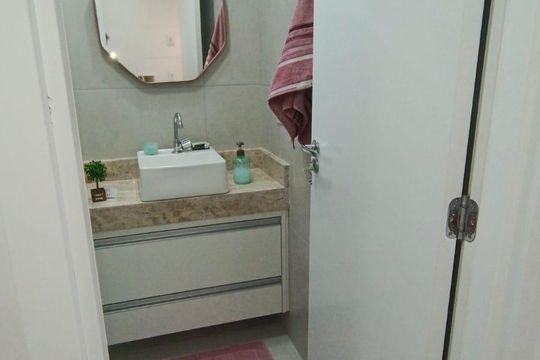 Banheiro de apartamento para alugar com 1 quarto, 25m² em Jardim São Paulo, São Paulo