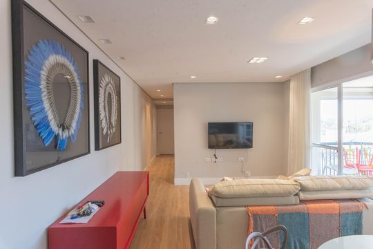 Sala de apartamento para alugar com 3 quartos, 99m² em Vila Brandina, Campinas