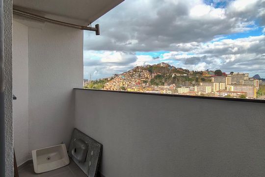 Varanda da Sala de apartamento para alugar com 2 quartos, 50m² em Santo Cristo, Rio de Janeiro