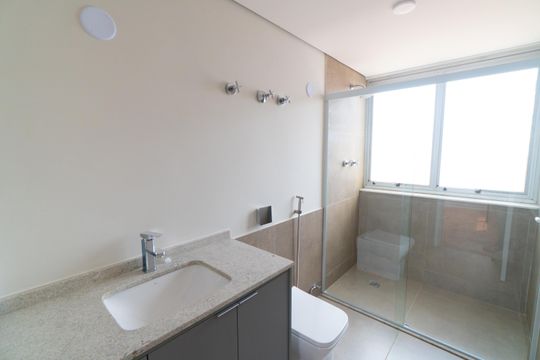 Banheiro da Suíte de apartamento à venda com 3 quartos, 103m² em Vila Clementino, São Paulo