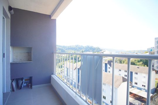 Varanda da Sala de apartamento à venda com 2 quartos, 63m² em Vila Nova, Novo Hamburgo