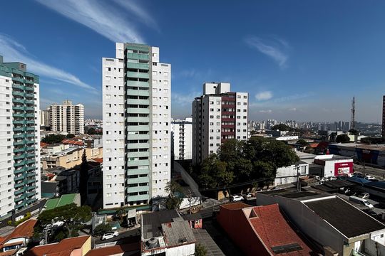 Sala - Sala de Jantar Varanda Vista de apartamento à venda com 2 quartos, 67m² em Vila Boa Vista, Santo André