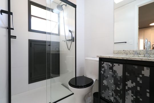 Banheiro de apartamento para alugar com 1 quarto, 27m² em Perdizes, São Paulo
