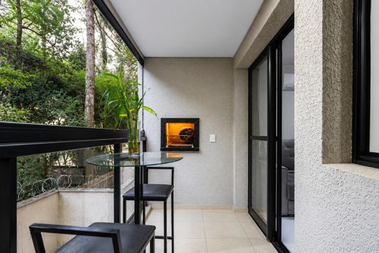 Varanda de apartamento à venda com 1 quarto, 47m² em Alto da Glória, Curitiba