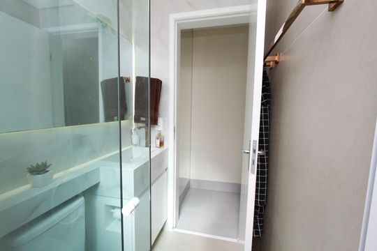 Banheiro Social de apartamento para alugar com 1 quarto, 94m² em Vila Amaral, Belo Horizonte