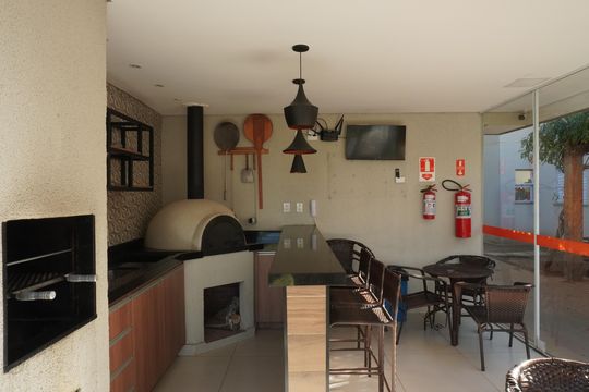 Área comum - Churrasqueira de apartamento para alugar com 2 quartos, 43m² em Jardim Jockei Club A, São Carlos