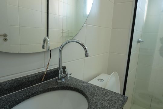 Banheiro - torneira de apartamento para alugar com 2 quartos, 43m² em Jardim Jockei Club A, São Carlos