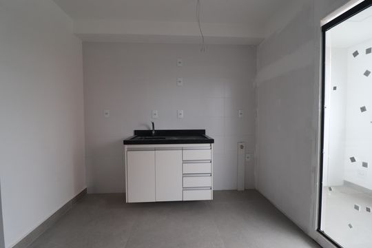Cozinha de apartamento à venda com 2 quartos, 44m² em Jardim, Santo André