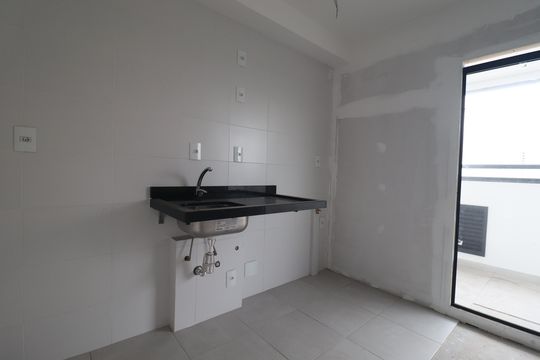 Cozinha de apartamento à venda com 2 quartos, 44m² em Jardim, Santo André