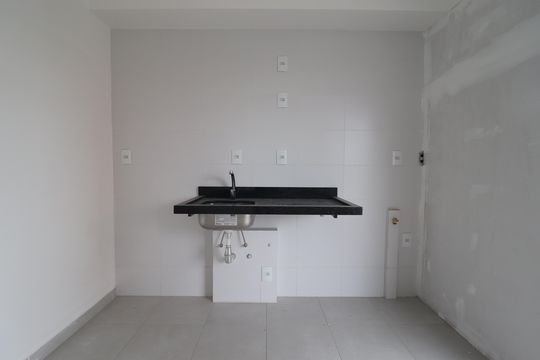 Cozinha de apartamento à venda com 2 quartos, 44m² em Jardim, Santo André
