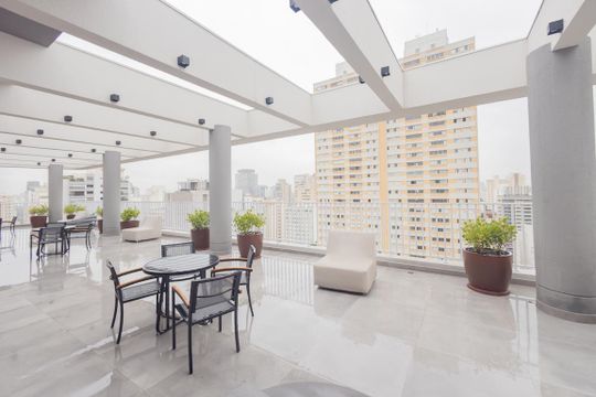 Terraço de apartamento à venda com 1 quarto, 50m² em Pinheiros, São Paulo
