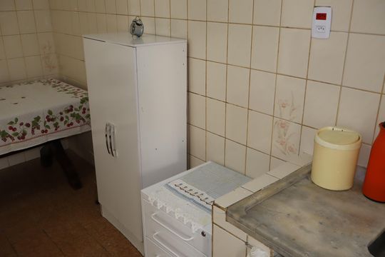 Cozinha de casa para alugar com 1 quarto, 80m² em Quinta da Paineira, São Paulo